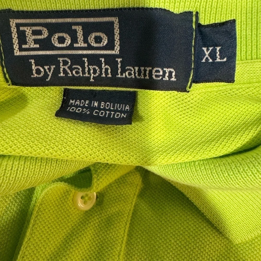 Ralph Lauren The Iconic Mesh Polo Short Sleeve Shirt Men’s Size XL Lime Green